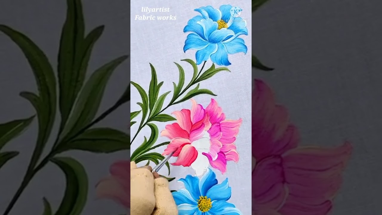 Fabric Painting Mejposh Painting Design By Lilyartist Fabric Works 