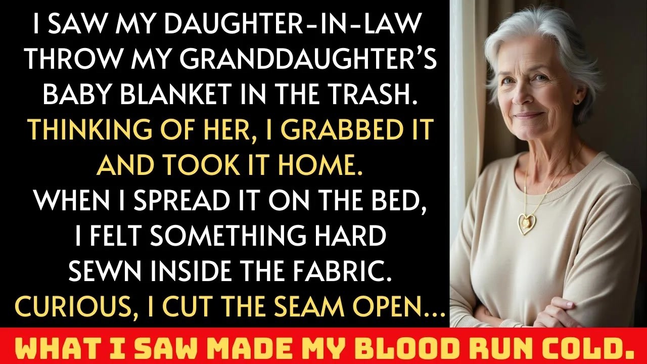 I Saw My Daughter in Law Throw My Granddaughter’s Baby Blanket Away, Then I Looked Inside…