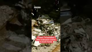 3 dead, 1 hospitalized after small plane crashes in south Florida #shorts