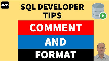 comment and format in SQL Developer| commenting in SQL Developer