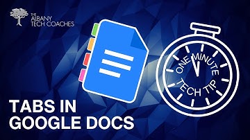 1 Minute Tech Tip- Tabs in Google Docs