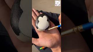 Lets Paint Penguin On Stone Stone Painting Penguin Drawing 