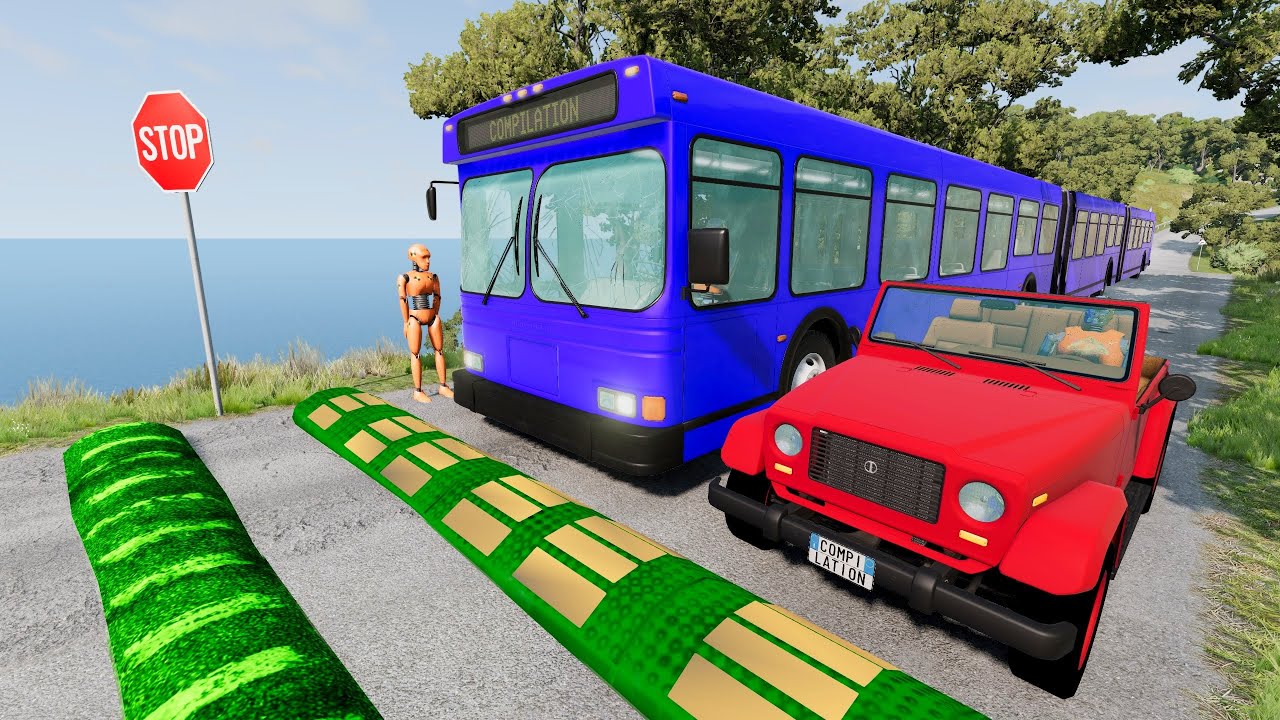 Cars vs Massive ⚠️ Speed Bumps⚠️#44 – BeamNG.Drive