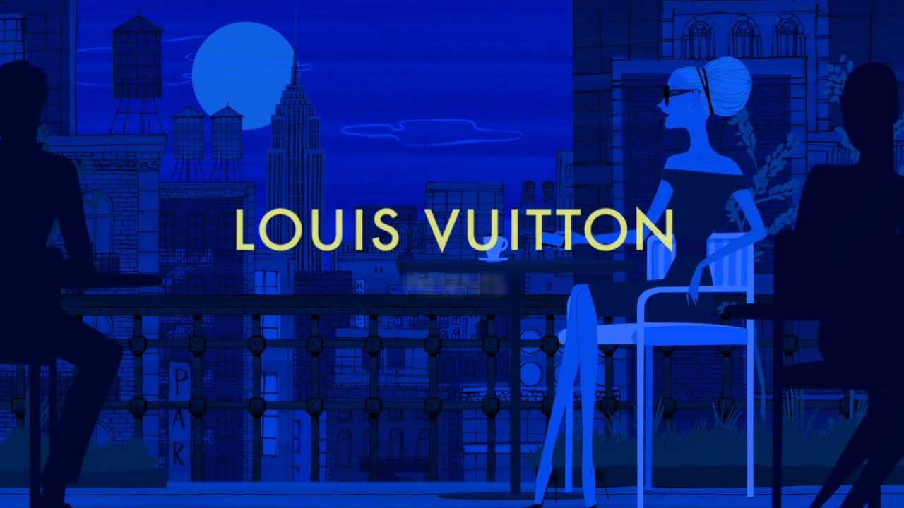 wallpaper blue louis vuitton logo