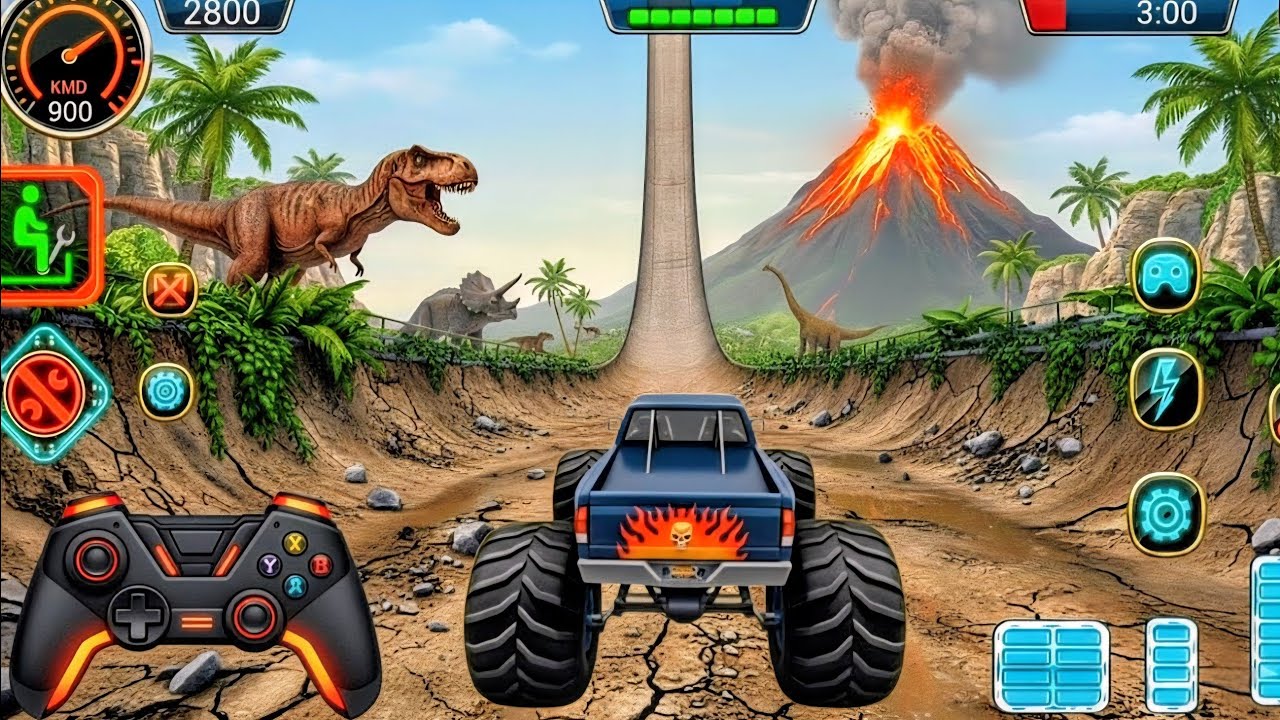 Monster Truck Mega Ramp Impossible Driver - Ultimate Car Stunts GT Racing - Android GamePlay