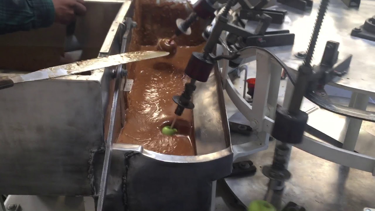Test run on a caramel apple machine 3 YouTube
