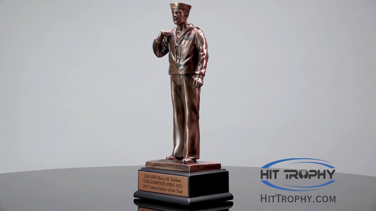 Navy Sailor Statue RFB132 with Free Engraving YouTube