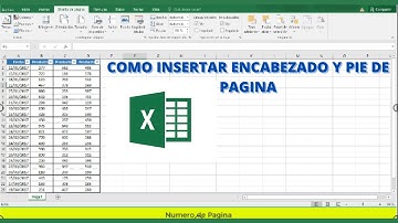Como insertar número de página en Excel