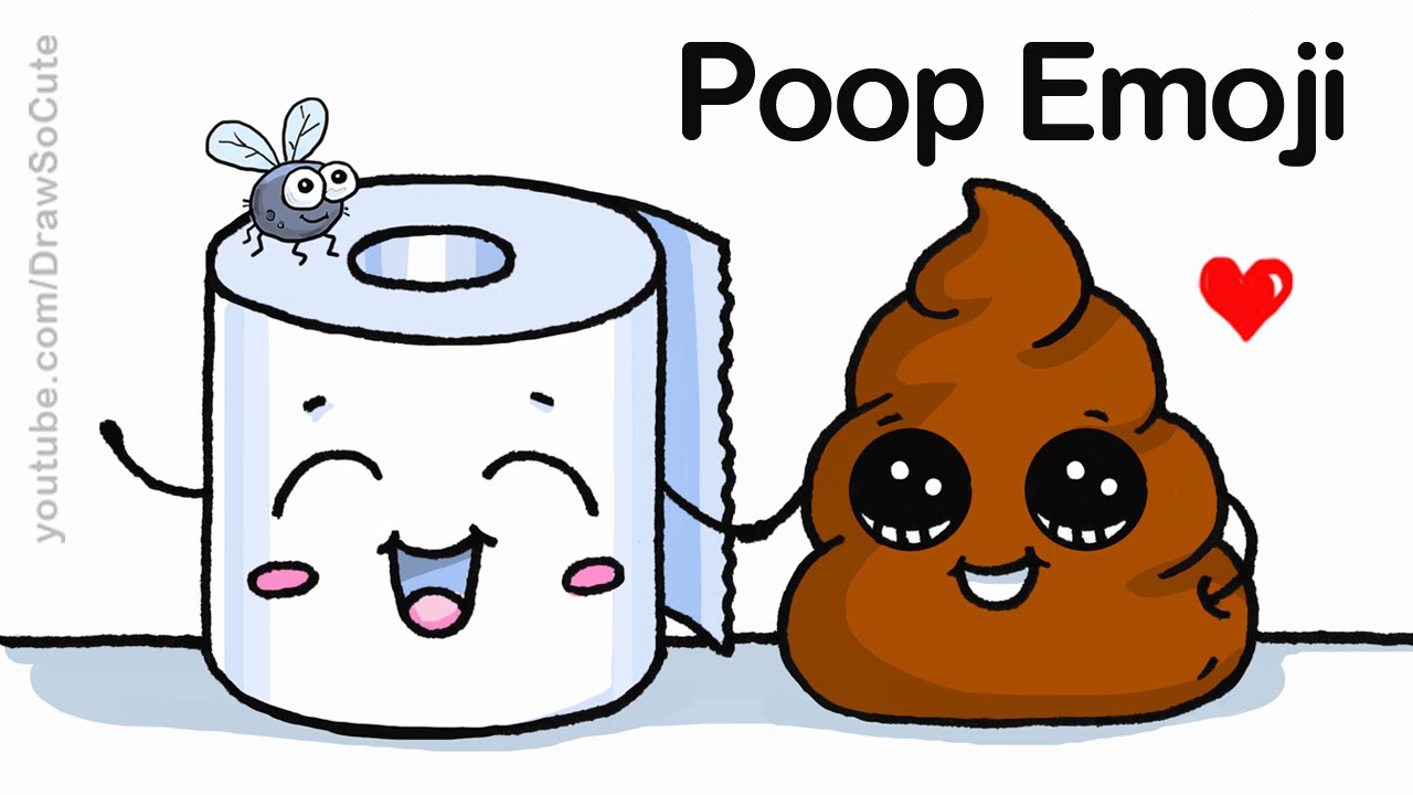 How to Draw Poop Emoji Easy and Cute - YouTube