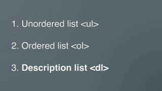 web design for beginners coding in html - Text Basics - Lists
