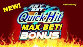 QUICK HIT ANY BET SLOT - NEW GAME - Max Bet!! - Slot Machine Bonus(++Please subscribe :-) http://www.youtube.com/subscription_center?add_user=casinomannj I present to you...another Quick Hit Game...Quick Hit Any Bet Slot., 2016-02-07T12:00:00.000Z)