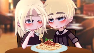 Wanna Share A Spaghetti? Meme Aruani Aotsnk Modern Au Gacha Club