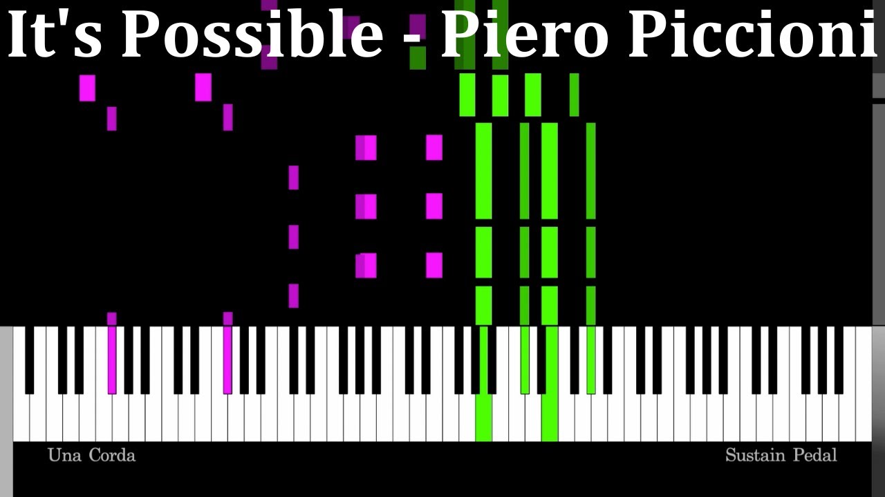 It's Possible - Piero Piccioni | Piano Tutorial【Synthesia-style】