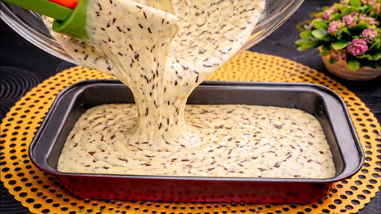 Без муки, всего с двумя яйцами… этот торт удивит всех 😮