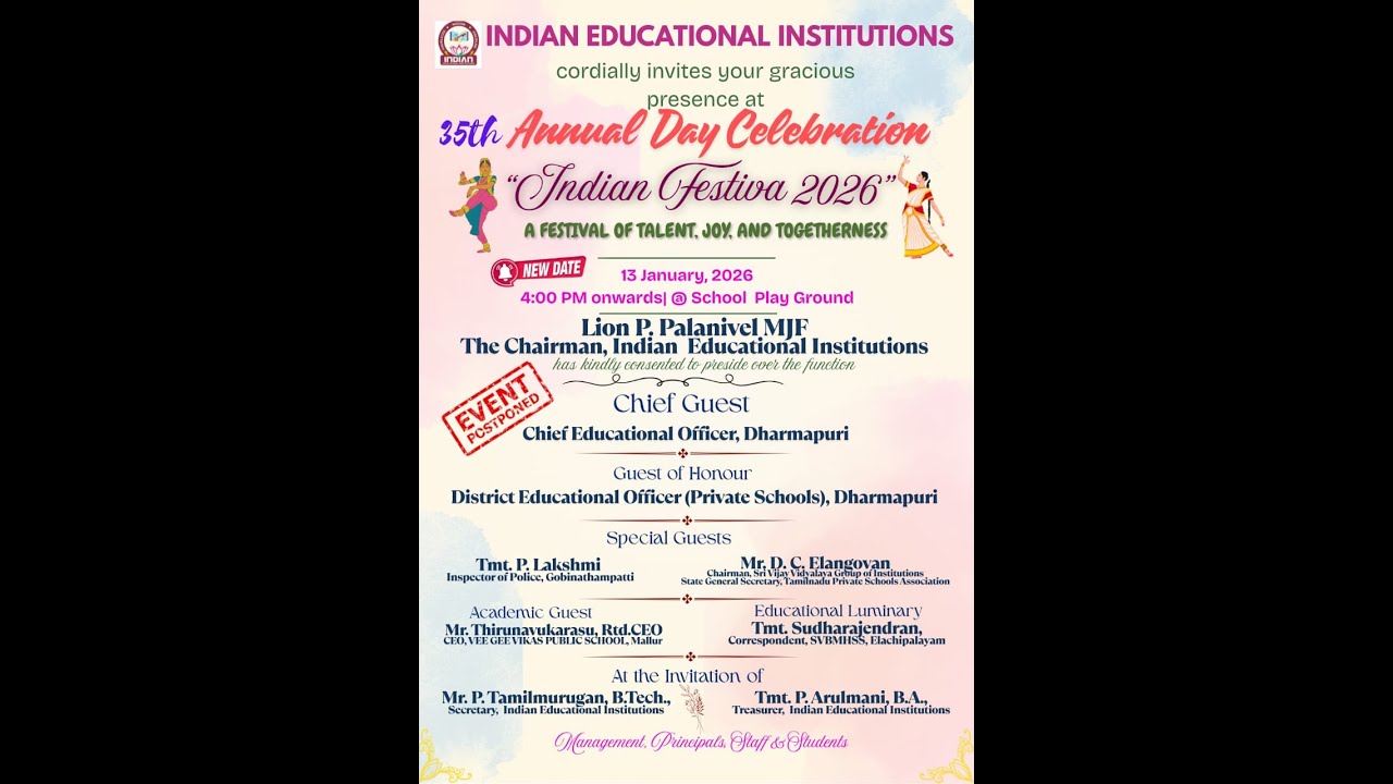 INDIAN FESTIVA 2026| Indian Public School - CBSE