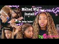 DETAILED MELTED FRONTAL WIG INSTALL *NO BABY HAIR * + PERFECT WAVES / CRIMPS Ft. Alipearl Hair