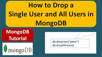 How to Drop a Single User and All Users in MongoDB? | MongoDB Tutorial for Beginners