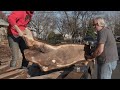 Sawing a bunch of Walnut and Cherry Logs with Jon and his dad