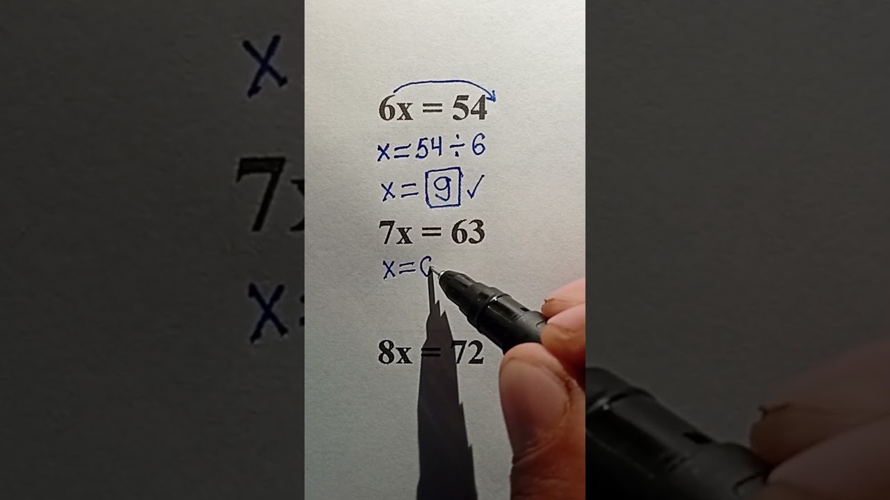Solve Equations Easily – Step by Step Algebra Tutorial #math #basicproblems #mathematica #mathstrick