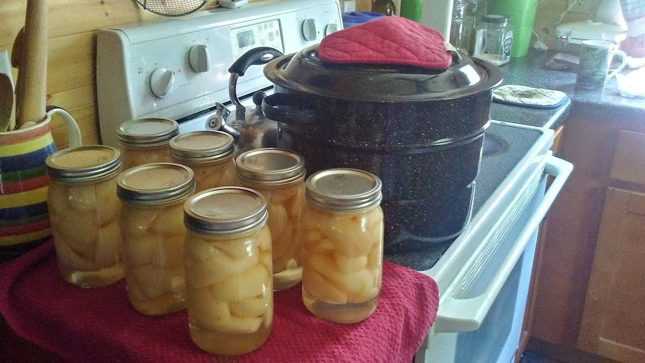 Canning Cooking Pears Without Sugar YouTube