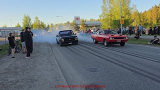 Car Burnouts in The Streets of Järvenpää Cruising 5.2024  Finland