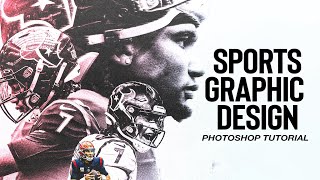 Sports Graphic Design Photoshop Tutorial | CJ Stroud NFL Poster Design Wealth