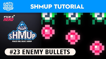 Making a Shmup #23 - Enemy Bullets - Pico-8 Hero