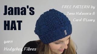 Janas Hat By Jana Halasova & Carol Oleary In Hedgehogfiber Yarn - Fo Knittingilove