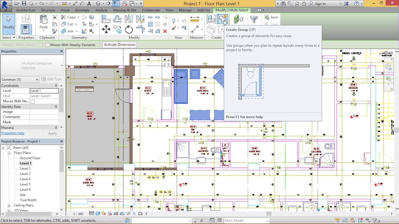 3. revit arcitecture Grouping - YouTube