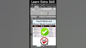 Touch Mode Add Mouse Mode Command in Excel