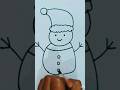 Snow man drawing for kids #arts #draw #shorts #drawing #youtube