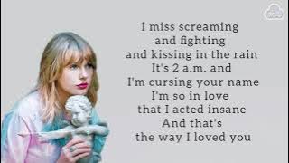 TAYLOR SWIFT - The Way I Loved You Lyrics