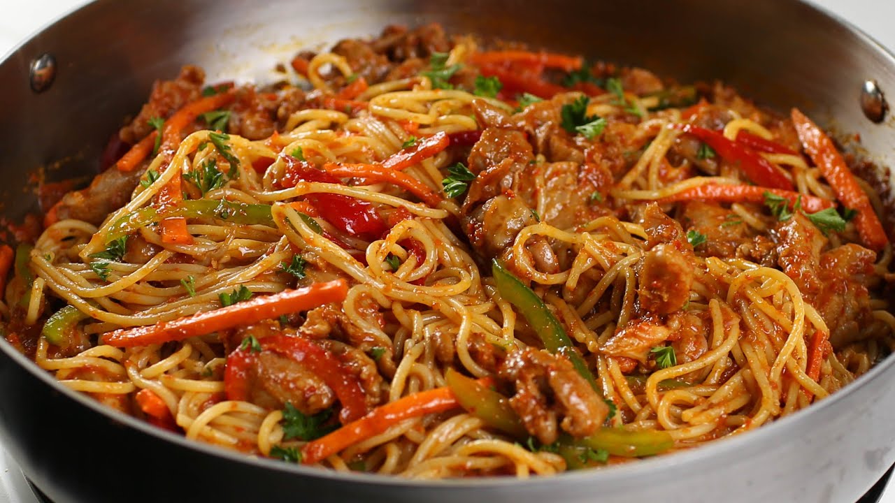 How to Make STIR FRY PASTA
