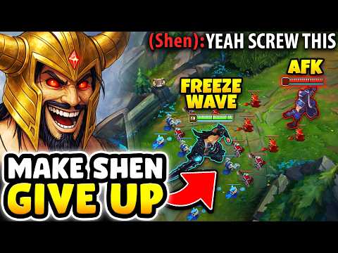 I froze the wave so perfectly this Shen just gives up entirely (THIS IS JUST EVIL)