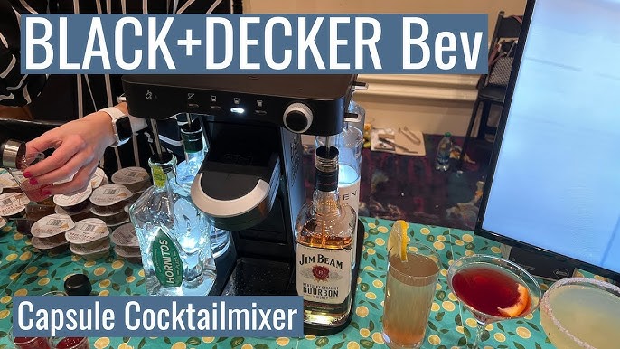 bev by BLACK+DECKER Cocktail Maker Glass Liquor Dispenser Bottles,  Dishwasher Safe, 5 Pack (BEWB105​): Home & Kitchen 