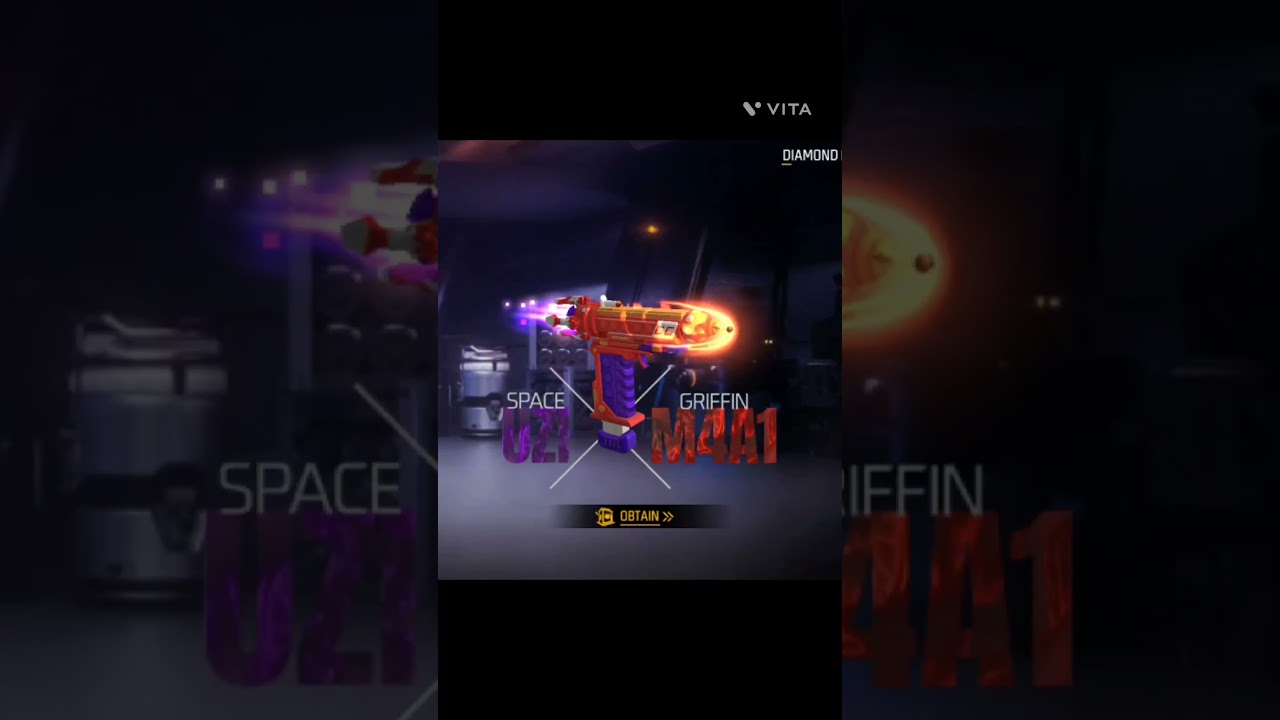 UZI X M4A1 Space Graffin Ring Event Free Fire 