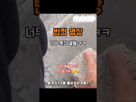 벽돌 휘두르는 남자… 맞은 건 의외의 그것ㅋㅋ