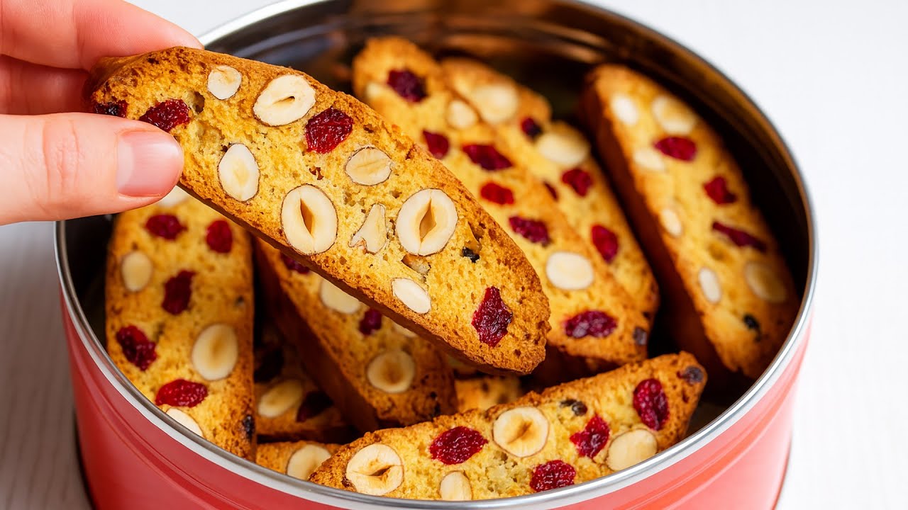 🎄 ЛУЧШИЕ бискотти с тремя орехами — хрустящие, праздничные и идеальные для подарка 🎁