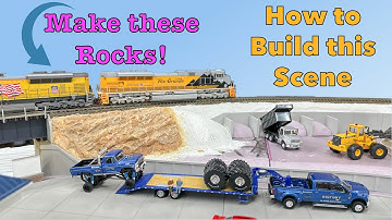 Model Railroad Scenery Tutorial (02) Rocks and Plaster Cloth