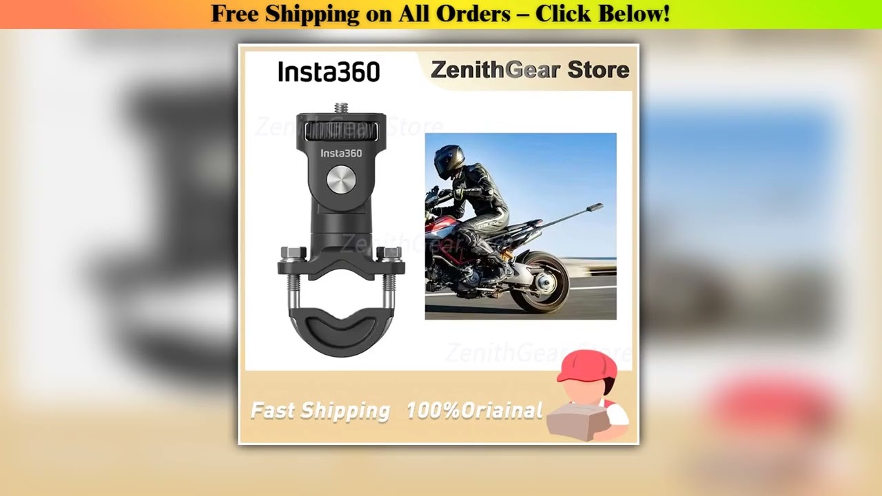 Insta360 Motorcycle U-Bolt Mount - Official Insta 360 Camera Accessories Suitable for X/Ace Series