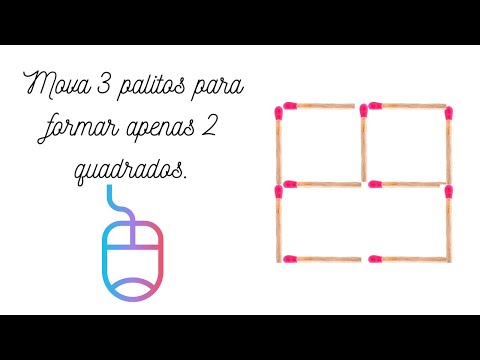 Desafio 2: retirar apenas 3 palitos e obter 3 quadrados