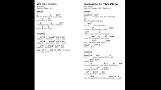 We Fall down:Awesome in this place   Key of D   Meredith Andrews Worship circle foundations