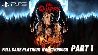 The Quarry 100% Platinum Walkthrough No Commentary - Prologue - Everyone Survives Part 1