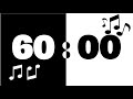 ⏳🎵 Temporizador de 1 Hora con Música Relajante y Alarma Final | Transición Visual del Tiempo 🕒⚪⚫