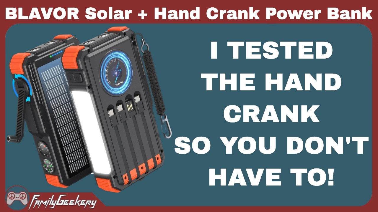 BLAVOR Solar and Hand Crank Emergency Power Bank Review