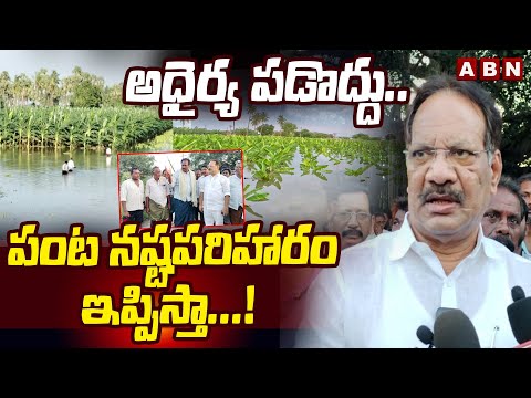 అధైర్య పడొద్దు.. పంట నష్టపరిహారం ఇప్పిస్తా.! | Anand Babu Inspects Submerged CROPS | ABN Telugu - ABNTELUGUTV