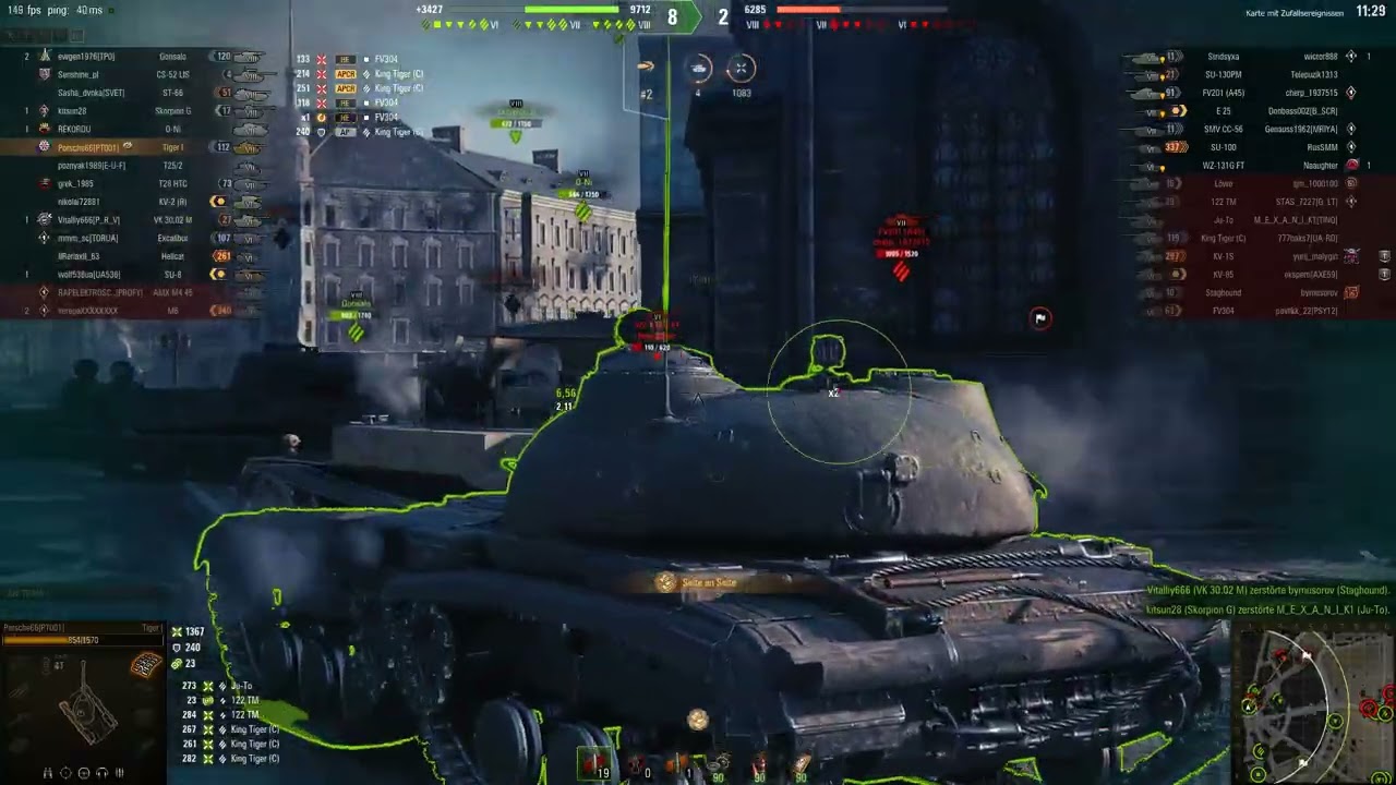 WOT Tiger 1 siegreiches Gefecht dank gutem Team