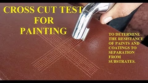 How to perform Cross Cut Adhesion test for painting. Demo video.