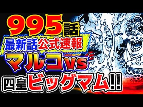 ワンピース 995公式速報 マルコvs四皇ビッグマム 遂に夢の対決が実現 予想妄想考察 Youtube