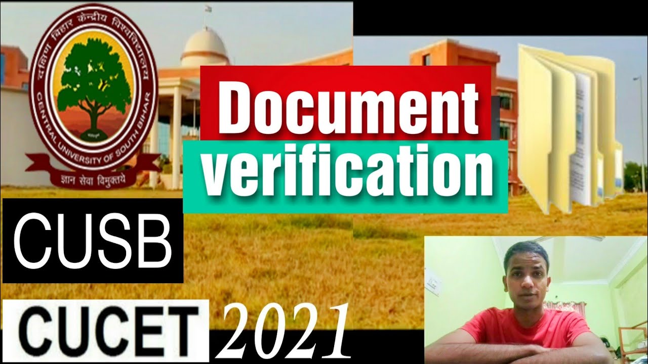 CUCET CUSB document verification document required | Zerohours